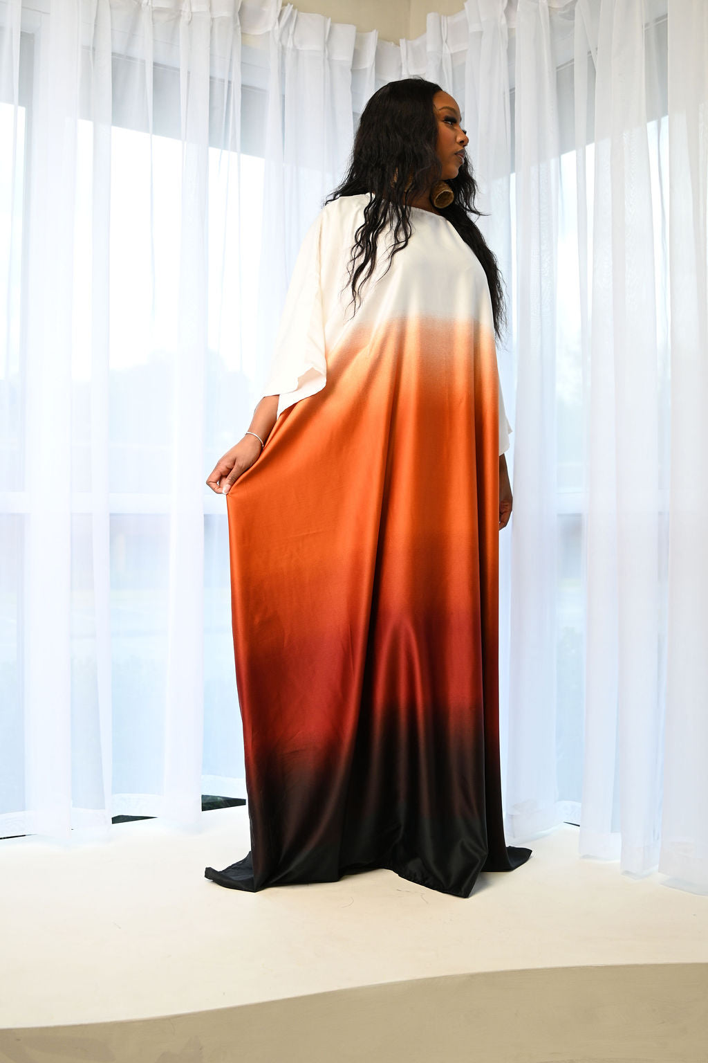 Nadyia Kaftan Brown Ombre