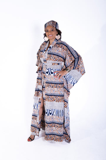 Creesy Royale Wrap Dress with Head Wrap